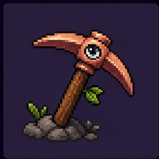 Polite copper pickaxe