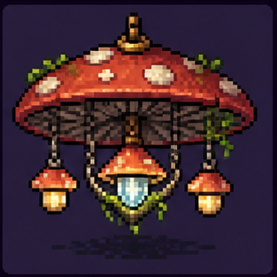 Mushroom chandelier
