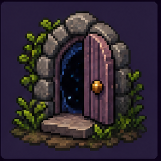 Miniature door to nowhere