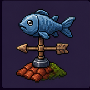 Fish weather vane