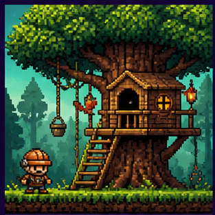 Forest treehouse biome