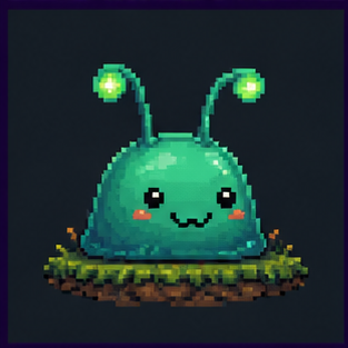 Green antenna creature